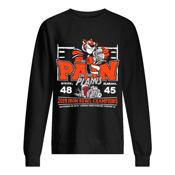 2019 Iron Bowl Champions Pain On The Plains Auburn 48 Alabama 45 Shirt