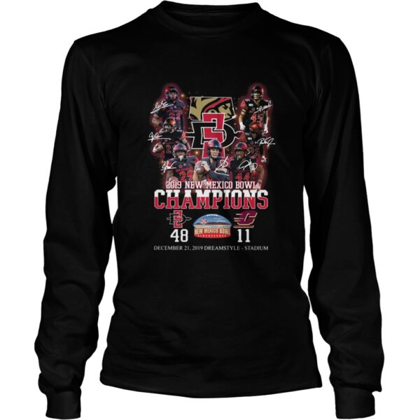 2019 New Mexico Bowl Champions Players Signatures shirt