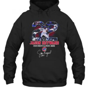 22 Jason Heyward 2020 Roberto Clemente Award Signature T-Shirt 2 22 Jason Heyward 2020 Roberto Clemente Award Signature T Shirt 3