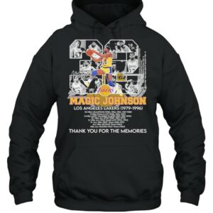 23 Magic Johnson Los Angeles Lakers1979 1996 Thank You For The Memories Signature Shirt 3