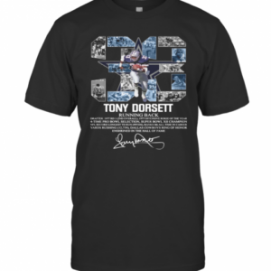 33 Tony Dorsett Running Back Signature T-Shirt