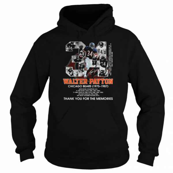 34 walter payton chicago bears thank you for the memories shirt