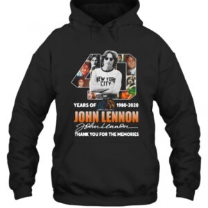 40Th Years Of 1980 2020 John Lennon Signature Thank You For The Memories T-Shirt