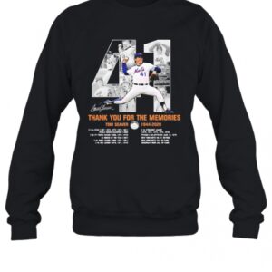 41 Tom Seaver 1944 2020 Thank You For The Memories Signature T-Shirt