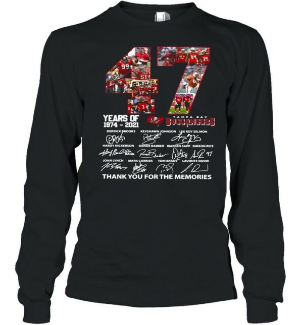 47 Year Of 1974-2021 Thank You For The Memories Signature shirt