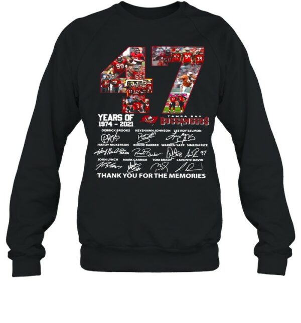 47 Year Of 1974-2021 Thank You For The Memories Signature shirt