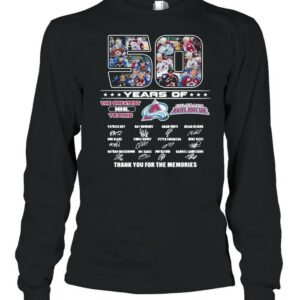 50 Years Of Colorado Avalanche The Greatest NHL Teams Thank You For The Memories Signatures Shirt