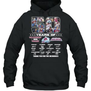 50 Years Of Colorado Avalanche The Greatest NHL Teams Thank You For The Memories Signatures Shirt 2 50 Years Of Colorado Avalanche The Greatest NHL Teams Thank You For The Memories Signatures Shirt 3