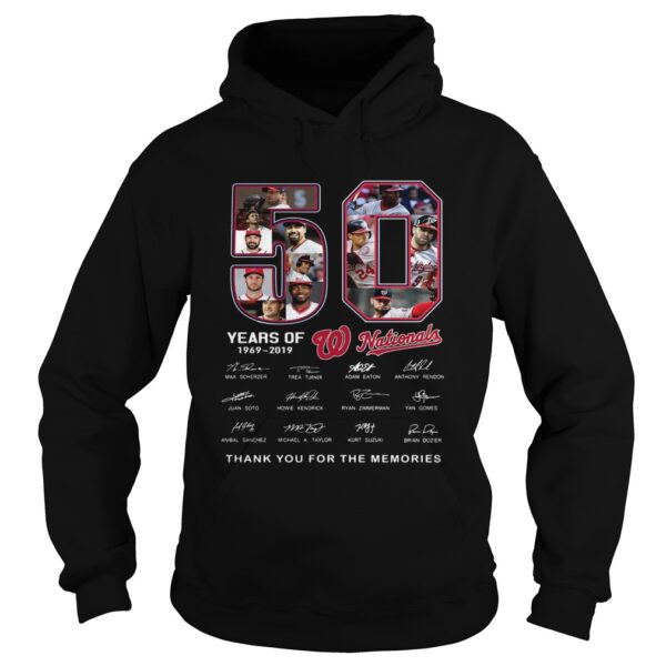 50 Years of Washington Nationals thank you for the memories signature shirt