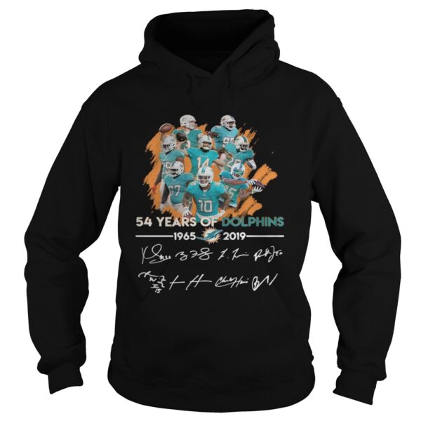 54 years of Dolphins 19652019 signature shirt