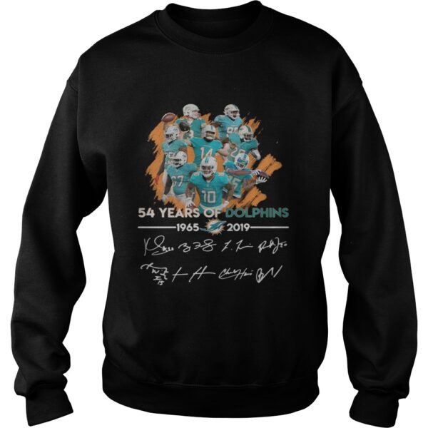 54 years of Dolphins 19652019 signature shirt