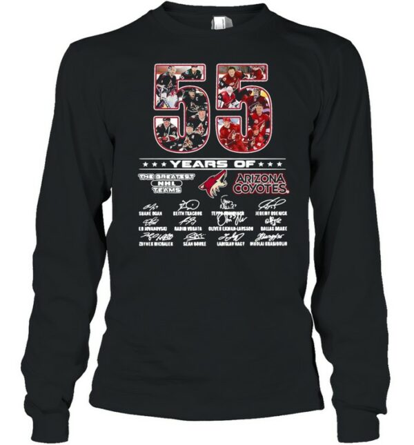 55 Years Of The Greatest NHL Teams Arizona Coyotes Signatures Shirt