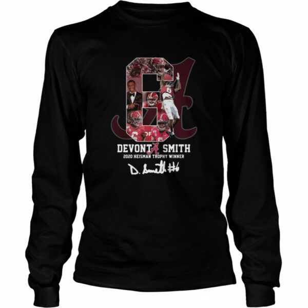 6 Devonta Smith 2020 Heisman Trophy WInner Signature shirt