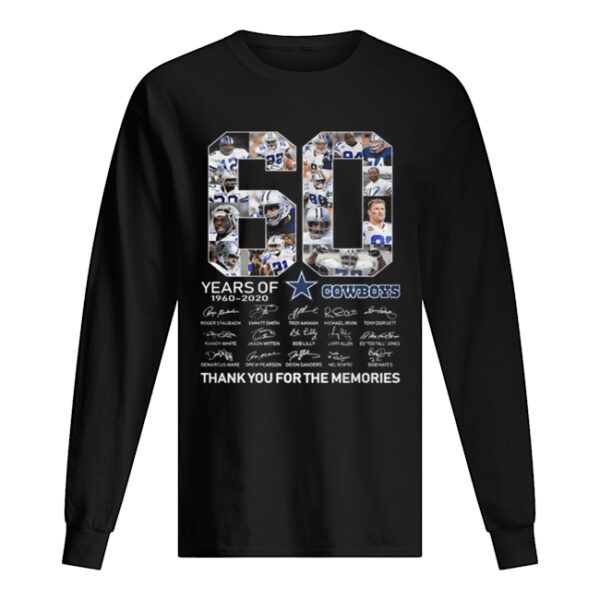 60 Years Of Dallas Cowboys 1960-2020 signatures shirt