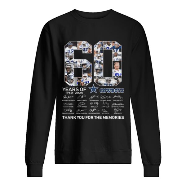 60 Years Of Dallas Cowboys 1960-2020 signatures shirt