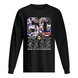 60 Years Of Minnesota Vikings 1960-2020 signatures shirt 60 Years Of Minnesota Vikings 1960-2020 signatures shirt