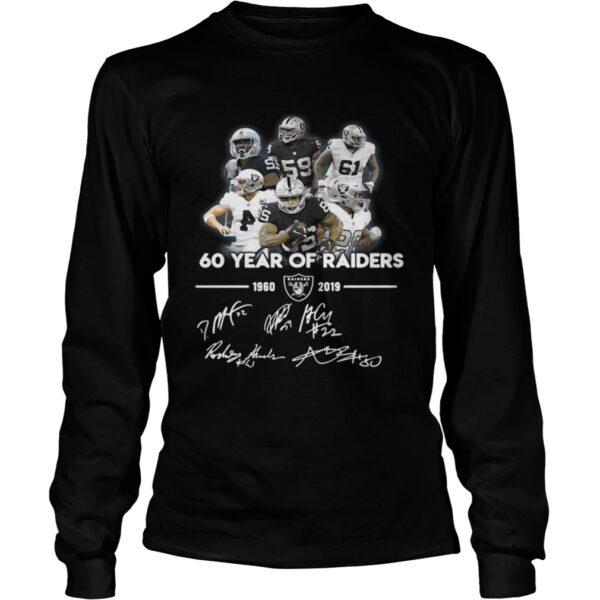 60 Years of Oakland Raiders 19602019 signature shirt