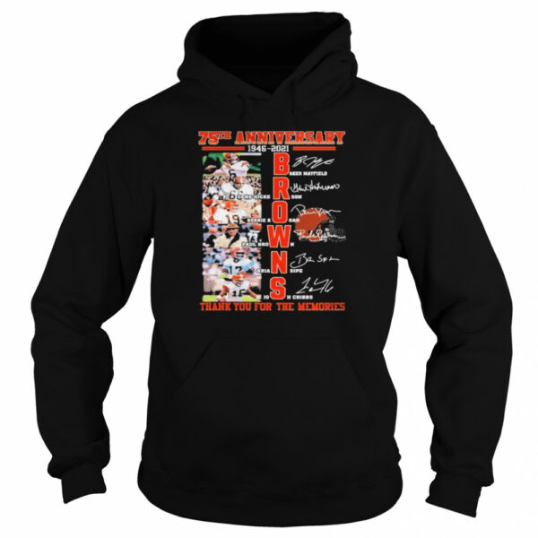 75th anniversary 1946 2021 Browns signatures thank you for the memories shirt