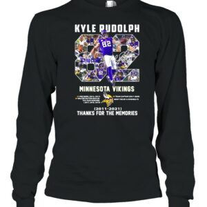 82 Kyle Rudolph Minnesota Vikings 2011 2021 Signature Thanks For The Memories shirt