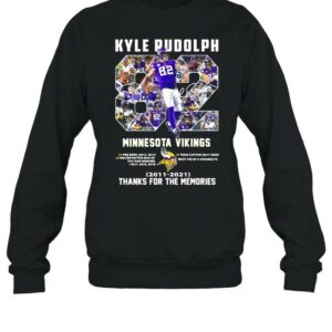 82 Kyle Rudolph Minnesota Vikings 2011 2021 Signature Thanks For The Memories shirt