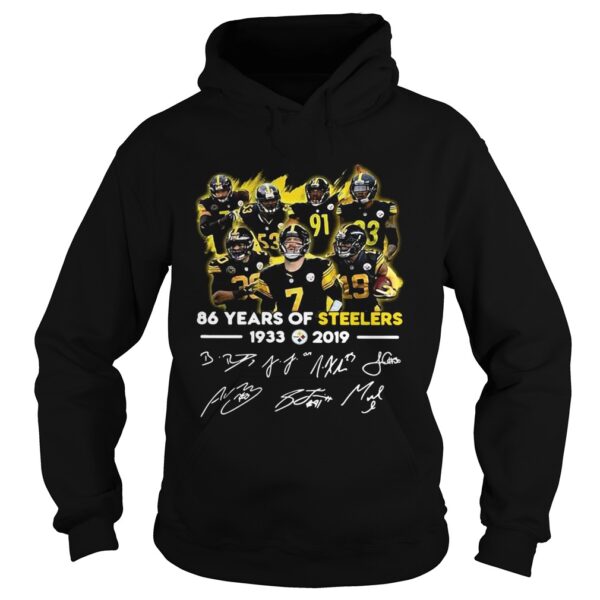 86 Years of Steelers 19332019 signatures shirt