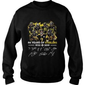 86 Years of Steelers 19332019 signatures shirt 3