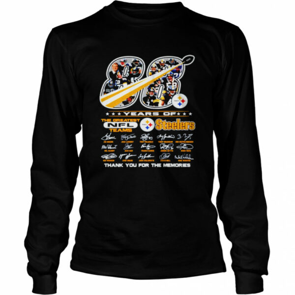 88 years of the greatest NFL teams Pittsburgh Steelers thank you for the memories shirt