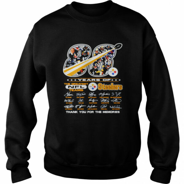 88 years of the greatest NFL teams Pittsburgh Steelers thank you for the memories shirt