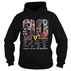 90 years of Scuderia Ferrari thank you for the memories shirt 90 years of Scuderia Ferrari thank you for the memories shirt