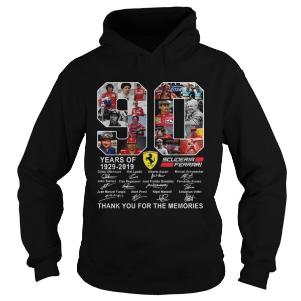 90 years of Scuderia Ferrari thank you for the memories shirt