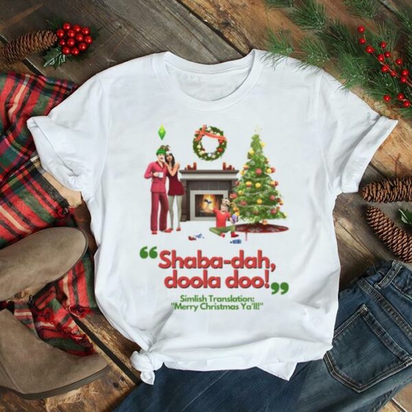 A Sims Simlish Christmas Scene shirt