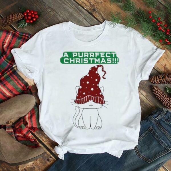 A purrfect Christmas cat t shirt