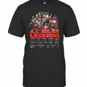A.C Milan Legends Soccer Players Signatures T-Shirt