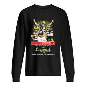 Aaron rodgers the man the myth the legend thank you for the memories shirt Aaron rodgers the man the myth the legend thank you for the memories shirt
