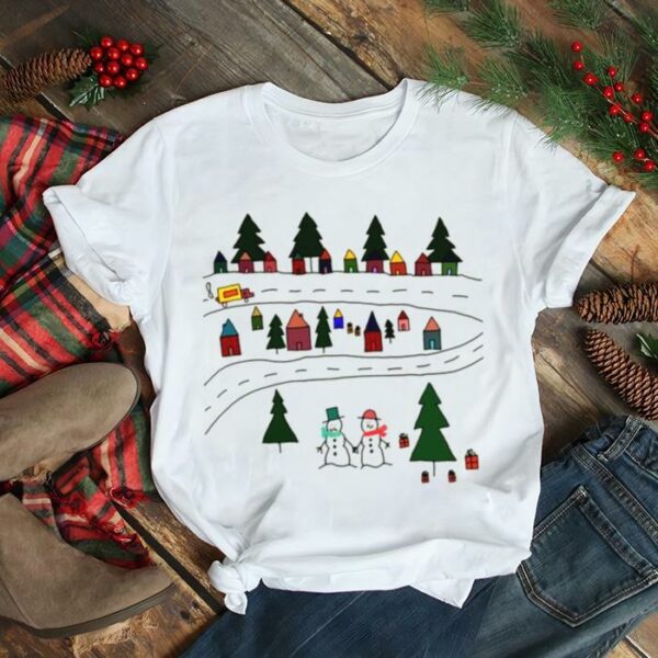 Aesthetic Design Colourful Christmas Illustration shirt