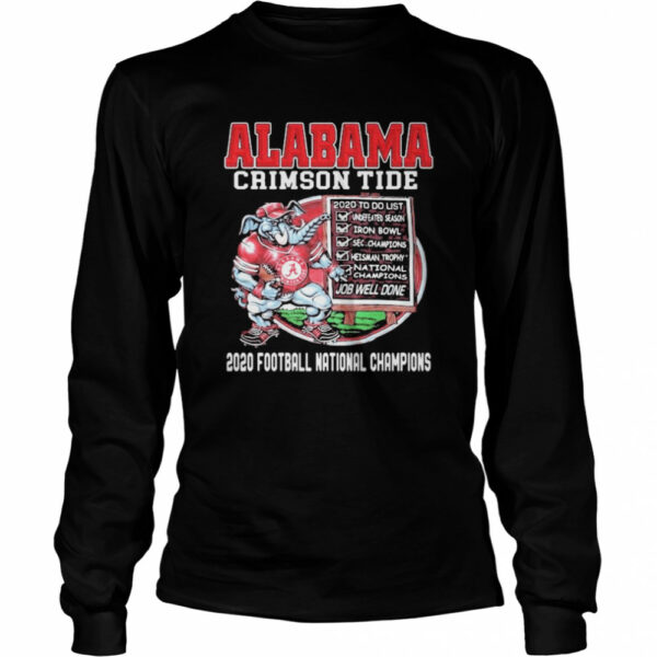 Alabama Crimon Tide 2020 Football National Champions Elephant shirt