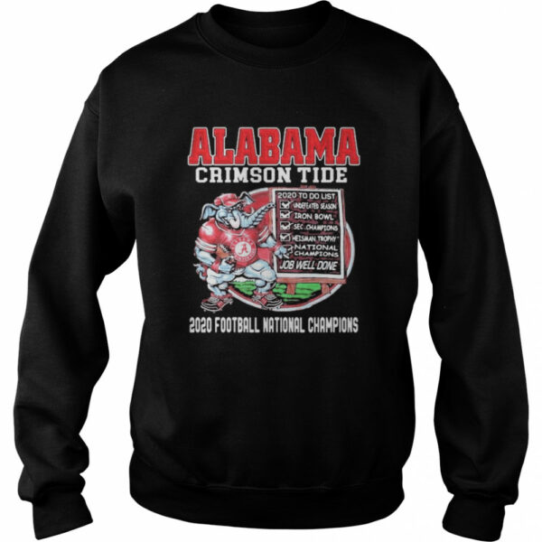 Alabama Crimon Tide 2020 Football National Champions Elephant shirt