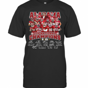 Alabama Crimson Tide CFP National Champions 2021 Signatures T-Shirt