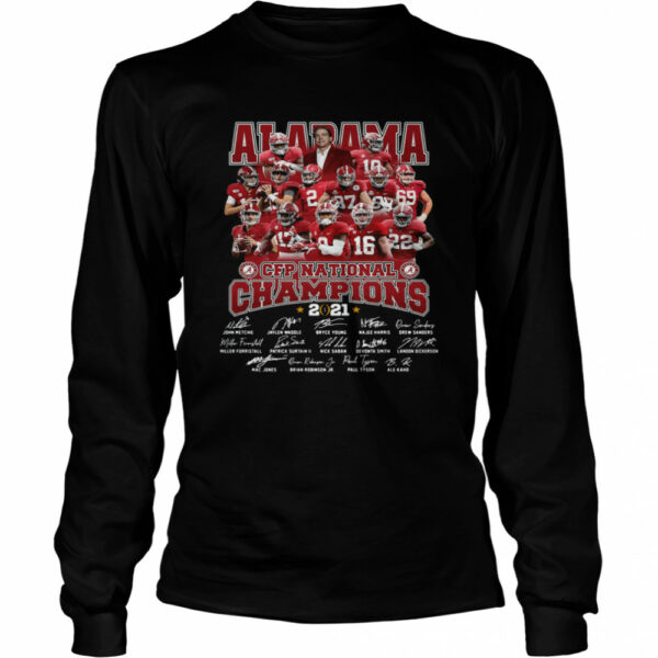 Alabama Crimson Tide CFP national Champions 2021 signatures shirt