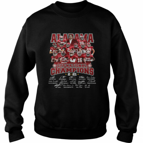 Alabama Crimson Tide CFP national Champions 2021 signatures shirt