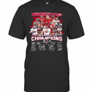 Alabama Crimson Tide College Football Playoff National Champions 2021 Signatures T-Shirt