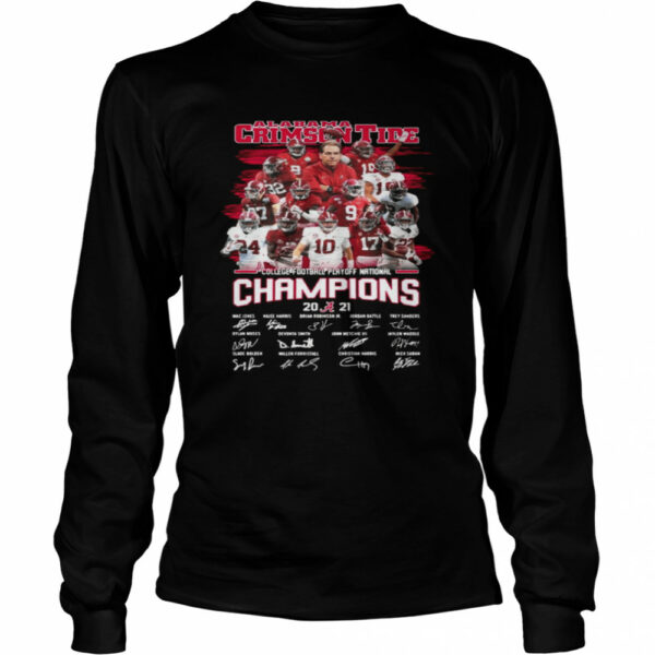 Alabama Crimson Tide College Football Playoff National Champions 2021 Signatures shirt