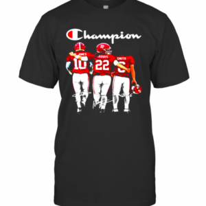 Alabama Crimson Tide Mac Jones Najee Harris And Devonta Smith Champions Signatures T-Shirt