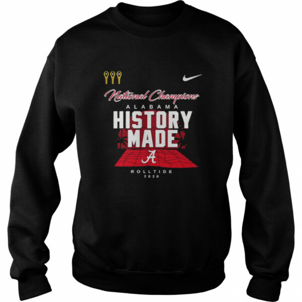 Alabama roll tide script a history made national champions locker room shirt