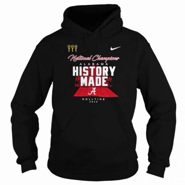 Alabama roll tide script a history made national champions locker room shirt