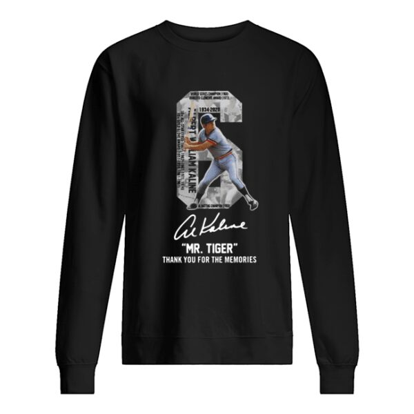 Albert William Kaline 6 Mr Tiger Thank You For The Memories shirt