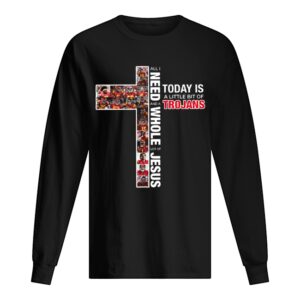 All I need today is a little bit of Trojans and a whole lot of Jesus shirt