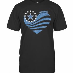 Allas Cowboys Heart Back In Blue American Flag T-Shirt