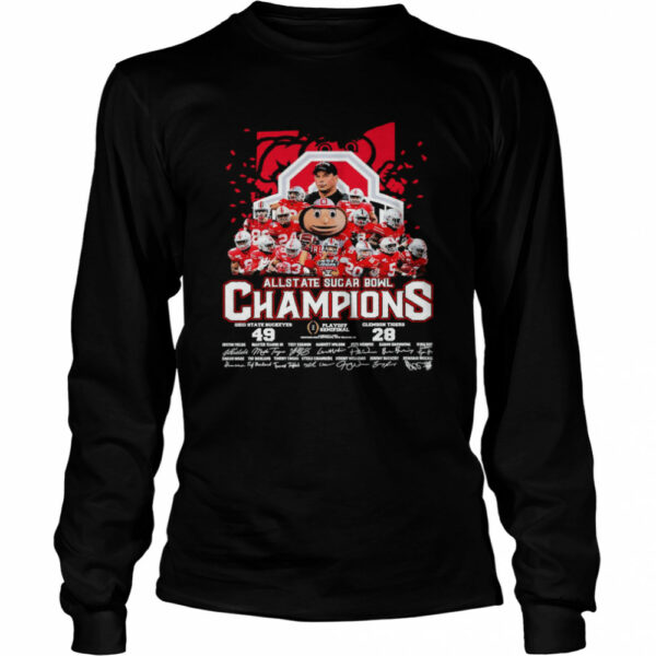 Allstate Sugar Bowl Champions Ohio State Buckeyes 49 Clemson Tigers 28 Signatures shirt