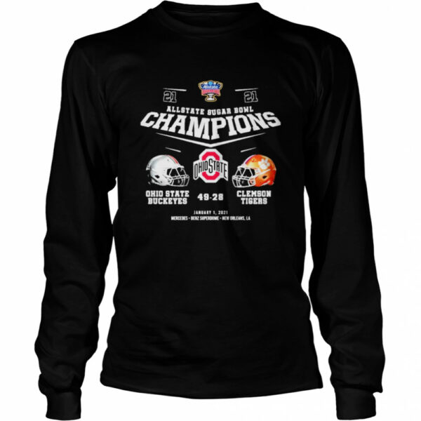 Allstate sugar bowl champions ohio state buckeyes 49 28 clemson tigers shirt